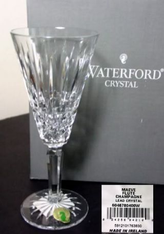 Waterford Crystal Maeve Champagne Flutes Set /4 - -,  Made In Ireland