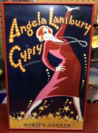 Angela Lansbury Gypsy Theater Window Card 14 X 22 Triton Gallery