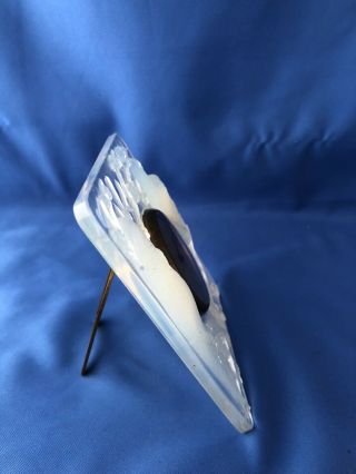 Rare Signed Rene Lalique France (1860 - 1945) Clock Inseparables Opalescent 1920s 4
