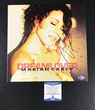 Sexy Mariah Carey Signed Dreamlover Vinyl Album Authentic Autograph Beckett Bas