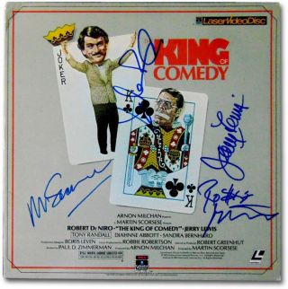 King Of Comedy Cast Autographed Laserdisc Cover Scorsese Lewis Beckett A68684