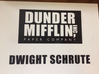 THE OFFICE Dwight Schrute Production Parking Sign Prop Final Episode Screen 2