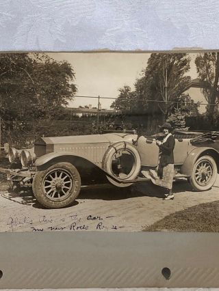 Mabel Normand Inscribed Picture With Her Rolls Royce—to Her Sister Gladys.