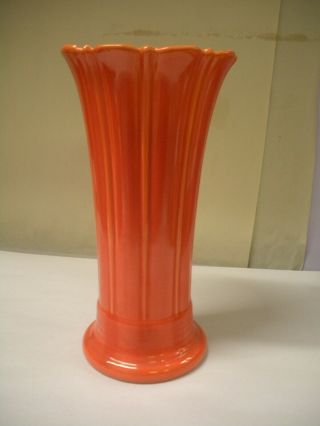 Vintage Fiesta Fiestaware 10 " Radioactive Red Flower Vase