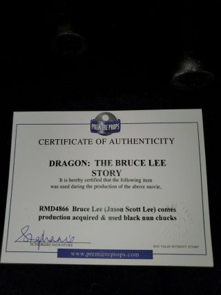 Dragon The Bruce Lee Story Screen Nunchucks Jason Scott Lee Movie prop 7