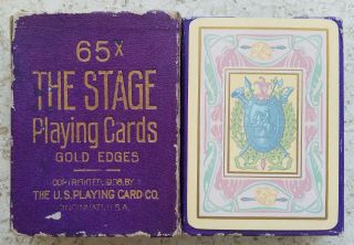 The Stage 65x – 1908 Art Nouveau Theater Souvenir Playing Cards