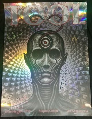 Tool Signed/autographed Poster 10/21/19 La Staples Center - Artwork By Chet Zar