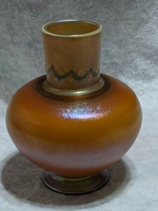 Antique unusual Tiffany vase signed Tiffany favrile appears to be 8647 3