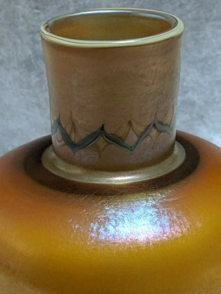 Antique unusual Tiffany vase signed Tiffany favrile appears to be 8647 7