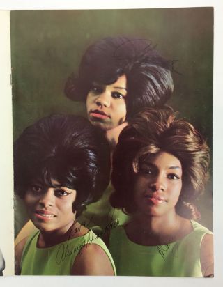 Diana Ross,  Mary Wilson,  Florence Ballard (the Supremes) : Signed Program