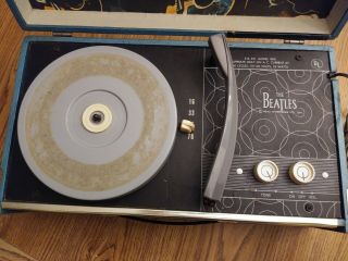 ‘The Beatles Record Player’ U.  S 1964 model 1000 4 speed phonograph w/ serial tag 3