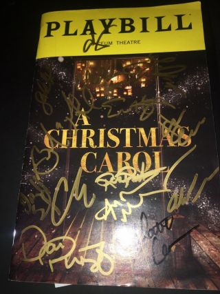 A Christmas Carol Complete Cast Signed Broadway Playbill Lachanze Andrea Martin