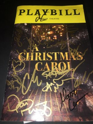 A Christmas Carol Complete Cast Signed Broadway Playbill Lachanze Andrea Martin 2