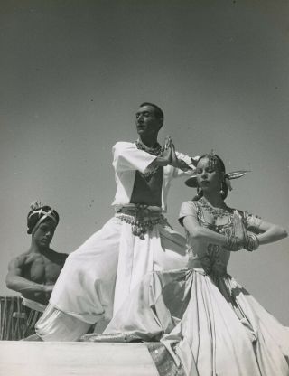 Father of Theatrical Jazz Dance Jack Cole 1940s Vintage Indian Dance Photograph 2