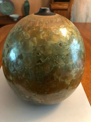 HERBERT SANDERS: Porcelain Crystalline Vessel ca 1967 with Letters from Sanders 3