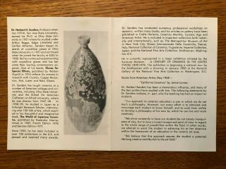 HERBERT SANDERS: Porcelain Crystalline Vessel ca 1967 with Letters from Sanders 7