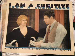 I Am A Fugitive From A Chain Gang 1933 Warner Brothers 11x14 " Lobby Paul Muni