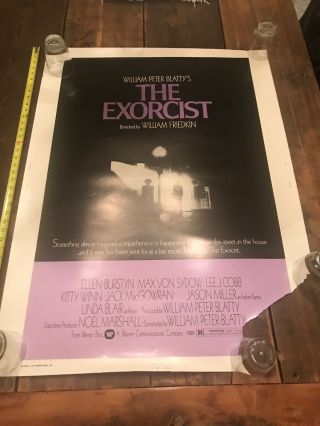 Rare 1974 The Exorcist Rolled Movie Poster 74/40 Horror Linda Blair