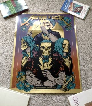 Metallica S&m2 Night One Foil Ap Poster Chase Center San Francisco Symphony 9/6