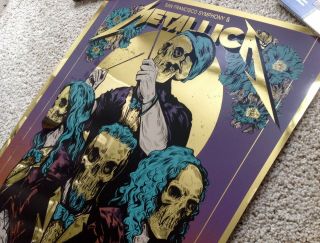 Metallica S&M2 Night One Foil AP Poster Chase Center San Francisco Symphony 9/6 2
