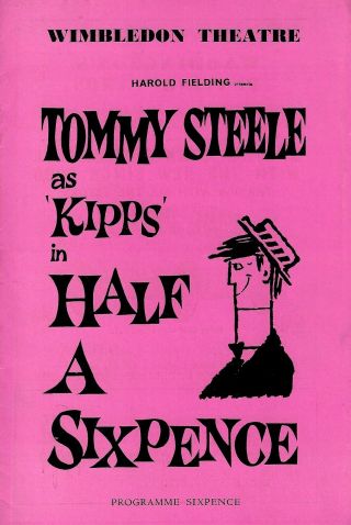 Tommy Steele " Half A Sixpence " Marti Webb / World Premiere 1963 Tryout Playbill