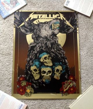 Metallica S&m2 Night Two Foil Ap Poster Chase Center San Francisco Symphony 9/8