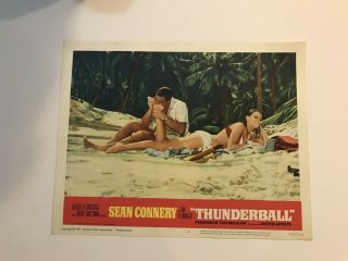 1965 James Bond 007 Thunderball Set of 8 lobby cards.  Bonus 7 B/W Photos. 4
