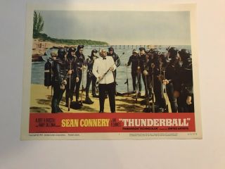 1965 James Bond 007 Thunderball Set of 8 lobby cards.  Bonus 7 B/W Photos. 6