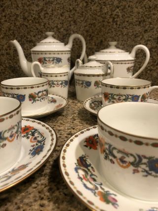 Raynaud Ceralene Vieux Chine Porcelain 12 Tea / Coffee Set Limoges France 2