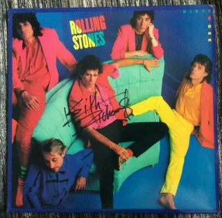 The Rolling Stones Keith Richards Signed Vinyl Album Dirty Work