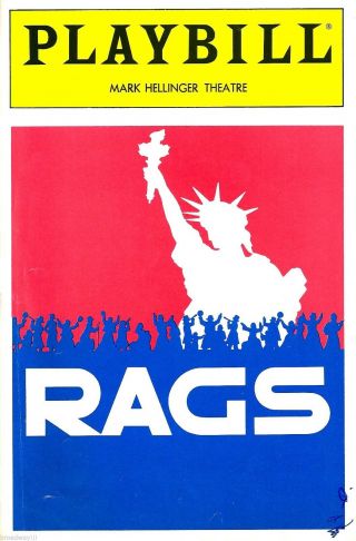 Teresa Stratas (signed) " Rags " Larry Kert / Dick Latessa 1986 Flop Playbill