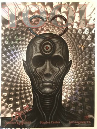 Tool Poster — Signed By Band — 10/21/2019 Los Angeles Very Limited