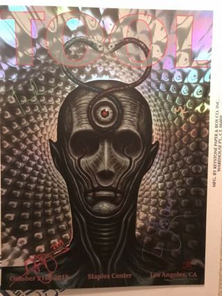 TOOL Poster — SIGNED BY BAND — 10/21/2019 Los Angeles VERY LIMITED 2