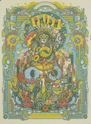 Phish Baker’s Dozen Poster By Drew Millward Madison Square Garden 2017 Numbered
