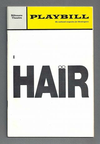 Diane Keaton " Hair " Melba Moore / Broadway Cast / April 1968 Playbill