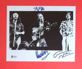 CROSBY,  STILLS & NASH SIGNED 8X10 PHOTO WITH BECKETT AND EVERLY BROTHERS JSA 2