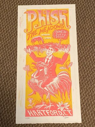 Phish Poster Jim Pollock The Meadows 2000 Hartford -