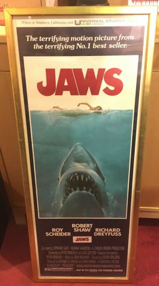 1975 " Jaws " Movie Poster Insert