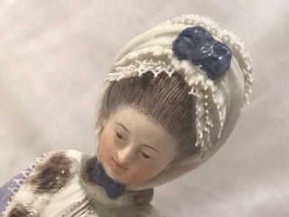 Meissen 19th Century 8  Girl with Muff Reading 