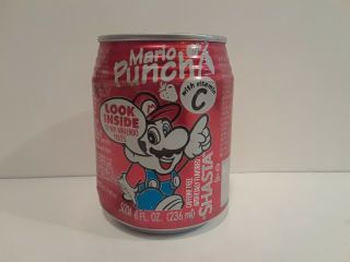 Vintage Mario Bros Soda Cans Shasta 1993 Nintendo 2