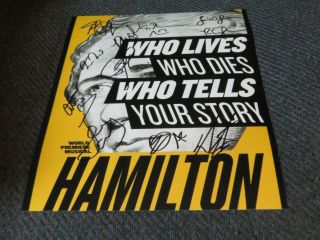 Hamilton Broadway Lin - Manuel Miranda Groff Cast Signed 8x10 Photo Public