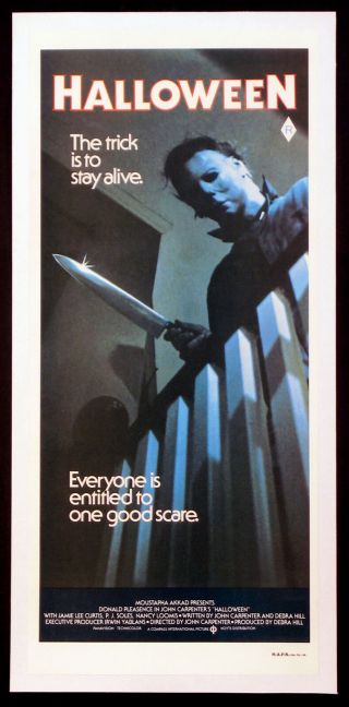 Halloween John Carpenter Michael Myers Horror 1978 Australian Daybill On Linen