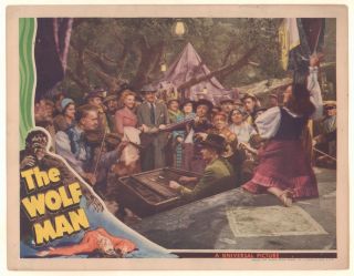 The Wolfman Lobby Card - Universal Monsters - Lon Chaney - Rare (c - 4) 1941
