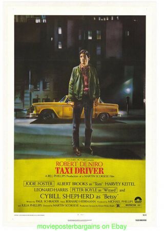 Taxi Driver Movie Poster 27x41 Linenbacked Green Style Robert De Niro