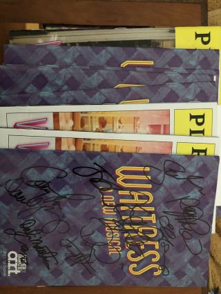 Variety Pack Of Waitress - Broadway And Off - Broadway Playbills - Signed