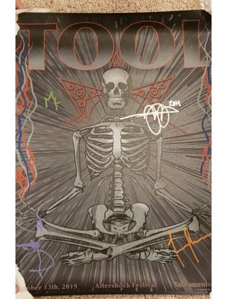 Maynard Keenan Tool Aftershock Autographed Signed Lithograph Poster