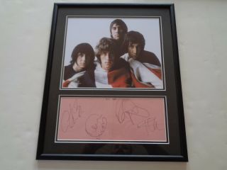 The Who Autograph / Signed Display With Keith Moon A Large 1960s Set