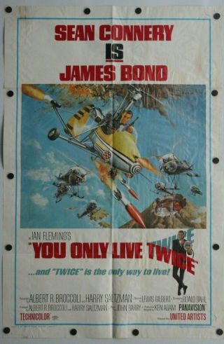 James Bond You Only Live Twice 1967 Single Sided Movie Poster 27 " X 41 "