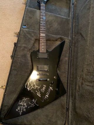 Metallica signed ESP guitar with case - Authentic,  all 4 signatures - RARE 2