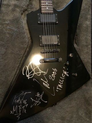 Metallica signed ESP guitar with case - Authentic,  all 4 signatures - RARE 3